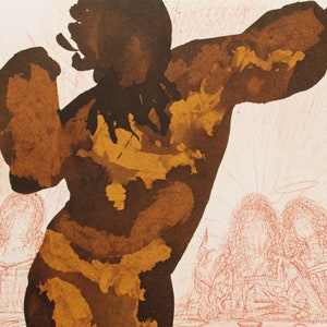 Salvador Dalì -Et Post Buccellam Introivit In Eum Satanas- Original lithograph 1.499 specimens- Provenance: Biblia Sacra Vulgatæ - 1967.