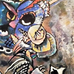 Vasilij Kandinskij- Anni '90 - Cartel original vintage - Muy raro