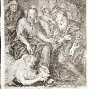 La Maddalena dries the feet of Christ - Bartholomäus Ignaz Weiss - 1780 approx.
