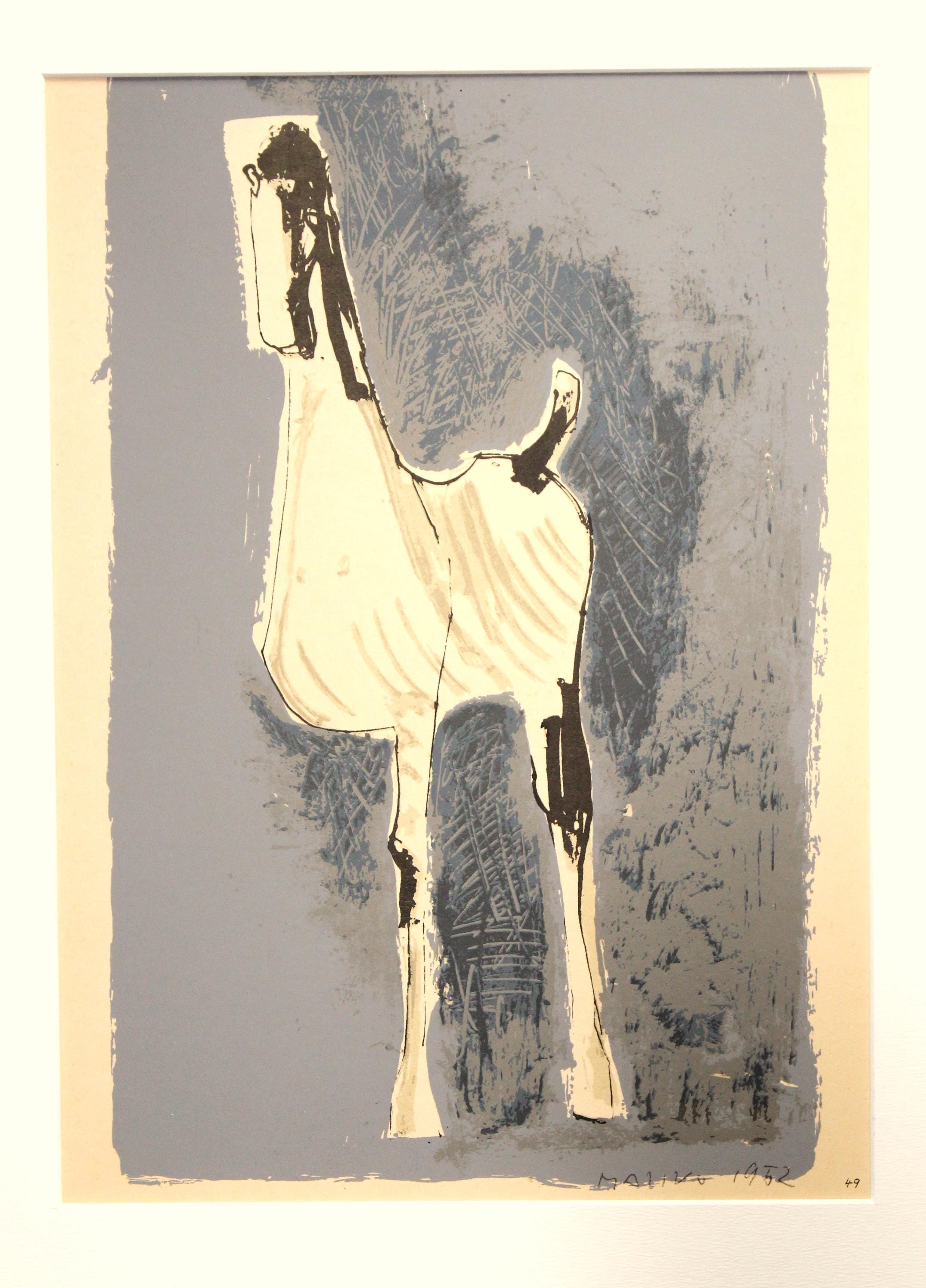 Marino Marini - Untitled - Original Vintage Material Silkscreen