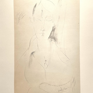 Amedeo Modigliani - Study of a woman – Italian fine art edition print on Fabriano paper – vintage modern decor, timeless art gift idea.