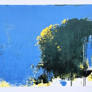 Antonio Pedretti - "Yellow in the swamp" -  Serigraph - print - 1988 - 100 X 80 cm.