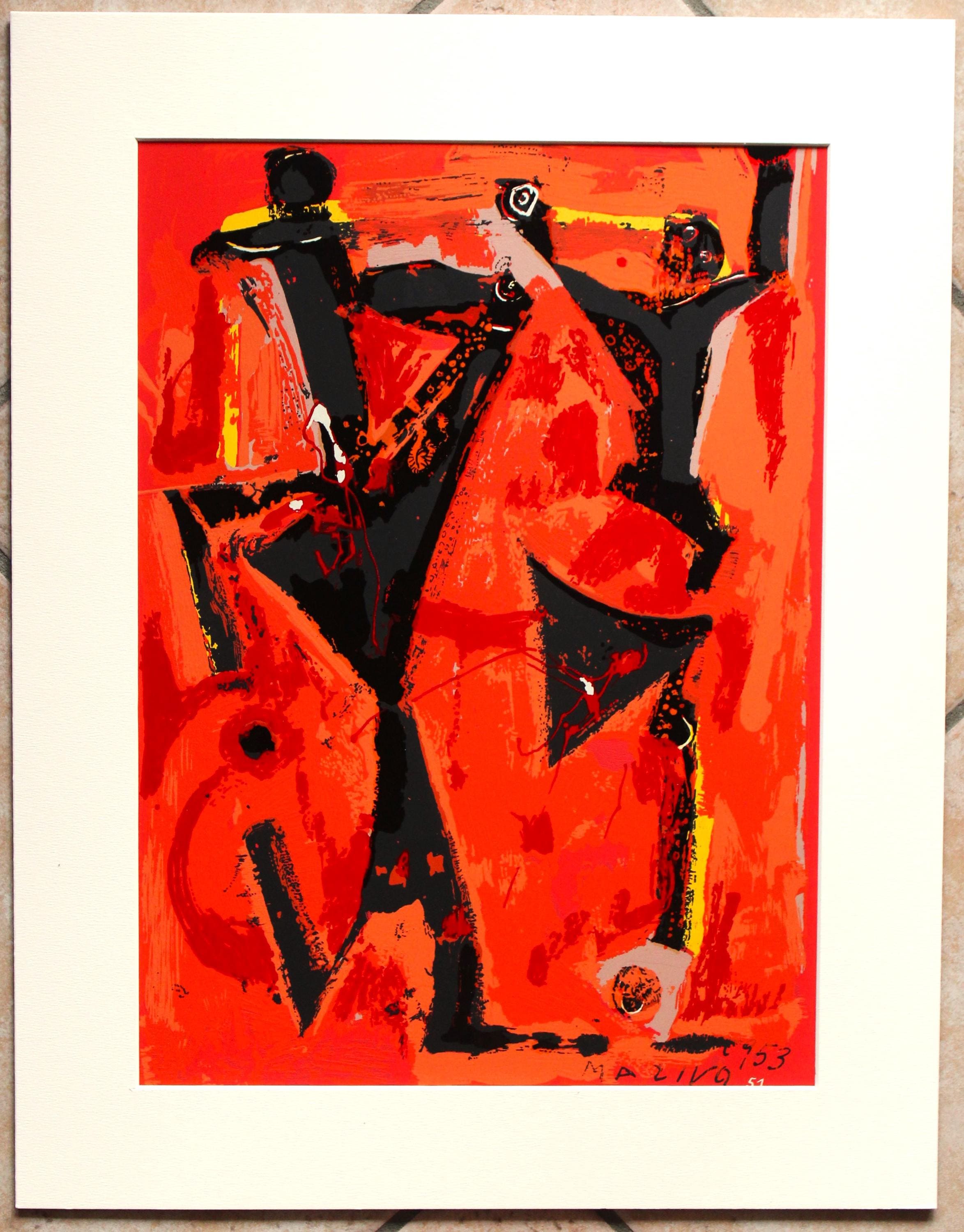 Marino Marini – Original Vintage Silkscreen – Italian Abstract Art