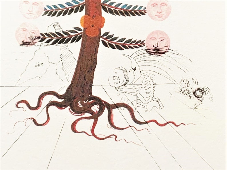 Salvador Dalì The Sun tree Signed lithograph 800 copies 1979 image 8