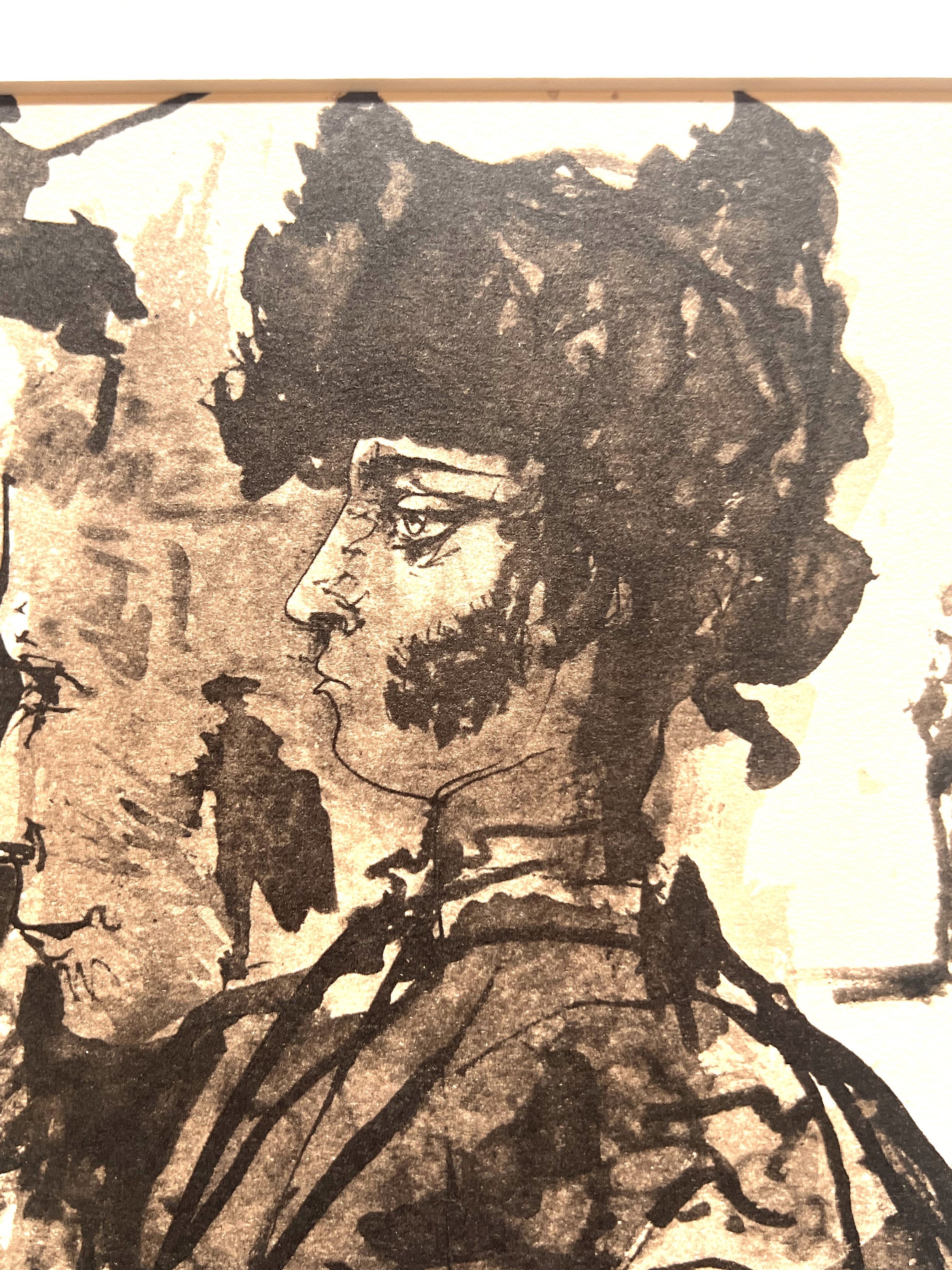 パブロ・ピカソ - 「雄牛と闘牛士」 - 1961年のヴィンテージ