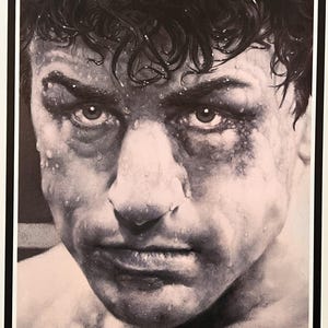 Original Raging Bull Movie Poster (1980) | Robert De Niro, Martin Scorsese Film Poster, Vintage Cinema Art, Black & White Boxing Decor