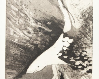 キース・ヘリング – 無題リトグラフ – サイン入り限定版プリント、1980