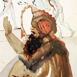 Salvador Dalì -Ioseph Et Fratres In Ægypto- Original lithograph 1.499 specimens- Provenance: Biblia Sacra Vulgatæ - 1967.