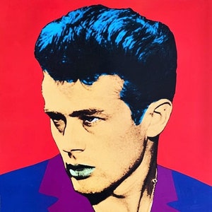 James Dean Poster 1999 Vintage Pop Art Print | Rare 1990s Wall Art | Retro Hollywood Decor | Collectible Art by Van Lory