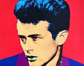 James Dean Poster 1999 Vintage Pop Art Print | Rare 1990s Wall Art | Retro Hollywood Decor | Collectible Art by Van Lory