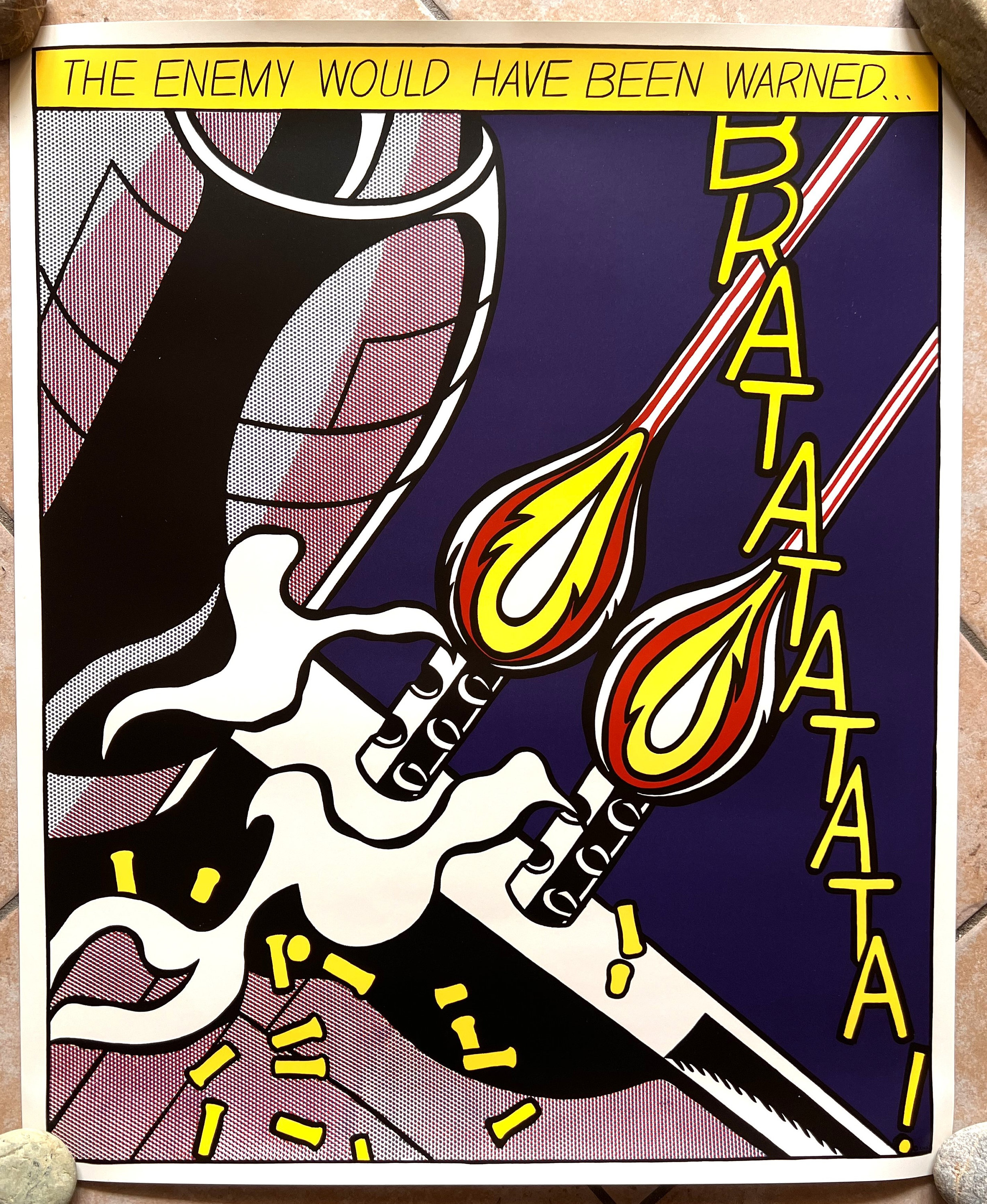 Roy Lichtenstein - as I Opened Fire - 1980s Vintage Triptych