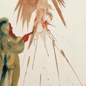 Salvador Dalì -OBLATIO MUNDA- Original lithograph 1.499 specimens- Provenance: Biblia Sacra Vulgatæ - 1967.