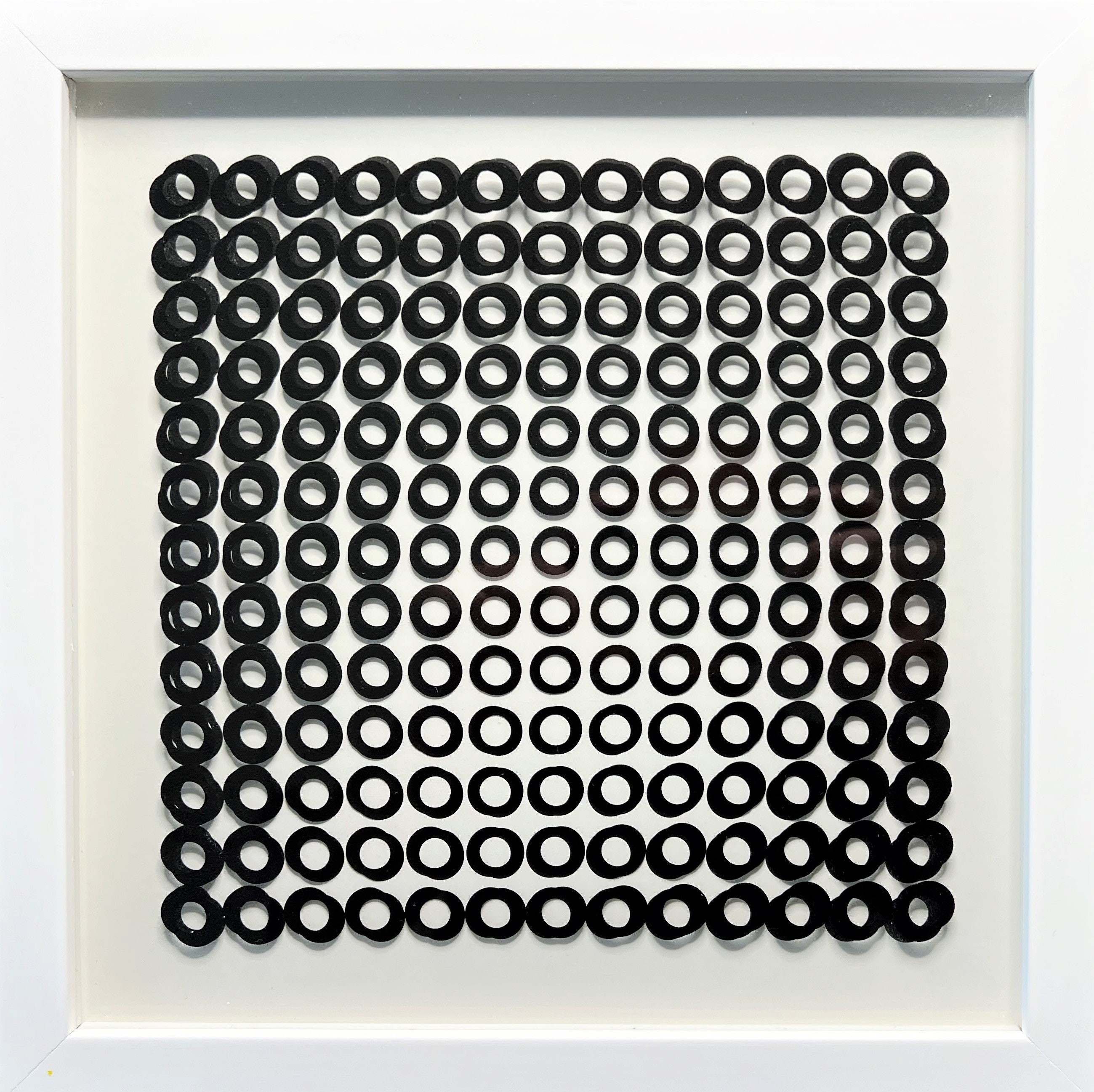 Victor Vasarely - 2 つの重なり合う間隔のあるスクリーン プリント (1