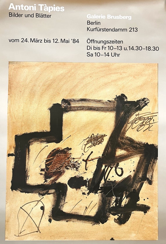 Antoni Tàpies - 1984 Berlin Exhibition Poster - Original