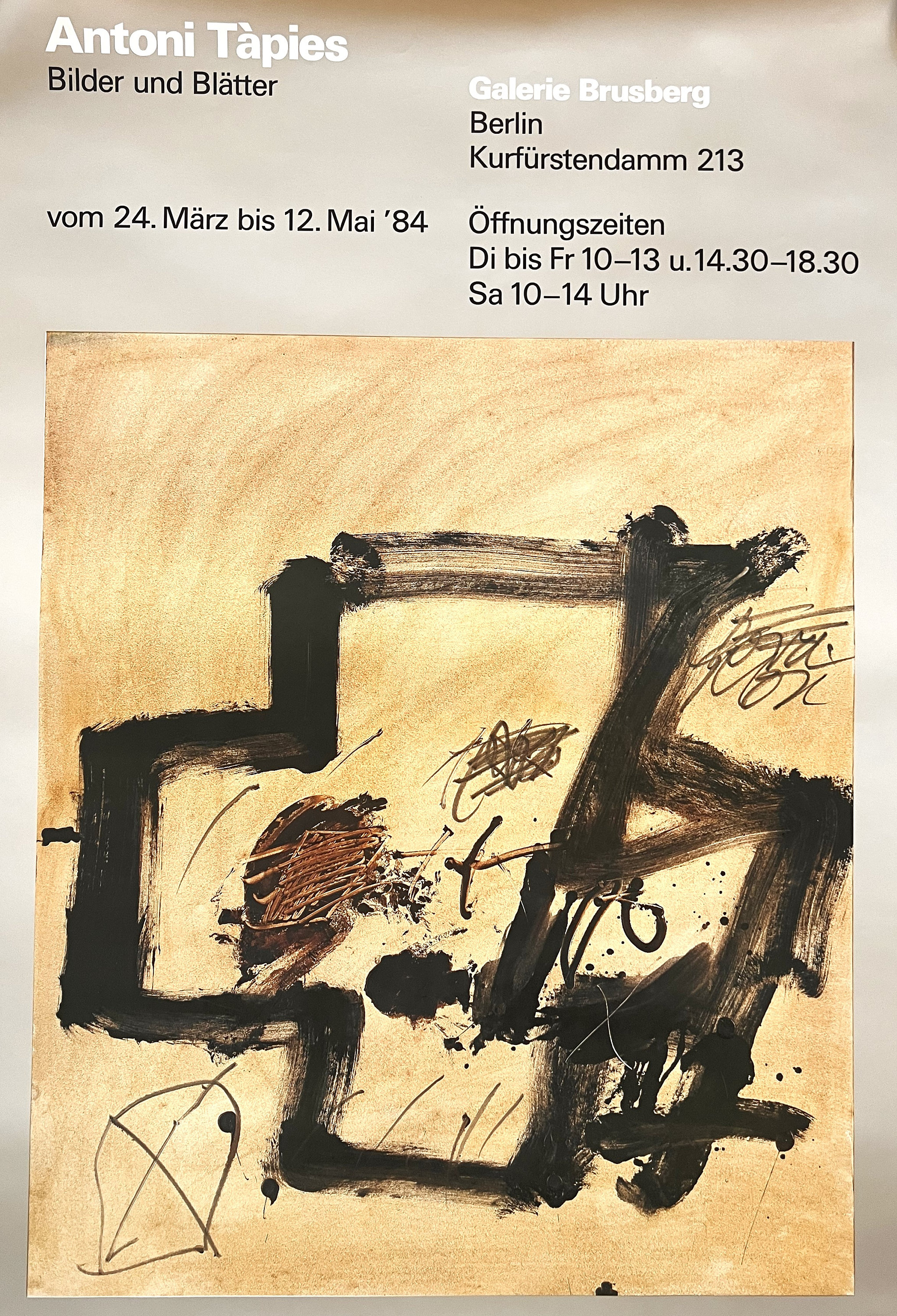 Antoni Tapies - Original Vintage Poster - Berlin Exhibition