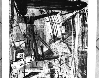 Emilio Vedova - Litografia originale vintage molto rara - 1977 - decorazione murale.