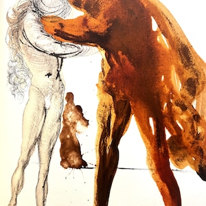 Salvador Dalì - Filius prodigus - limited edition lithograph, sacred art, vintage spiritual decor, rare collector piece  Surrealist art,