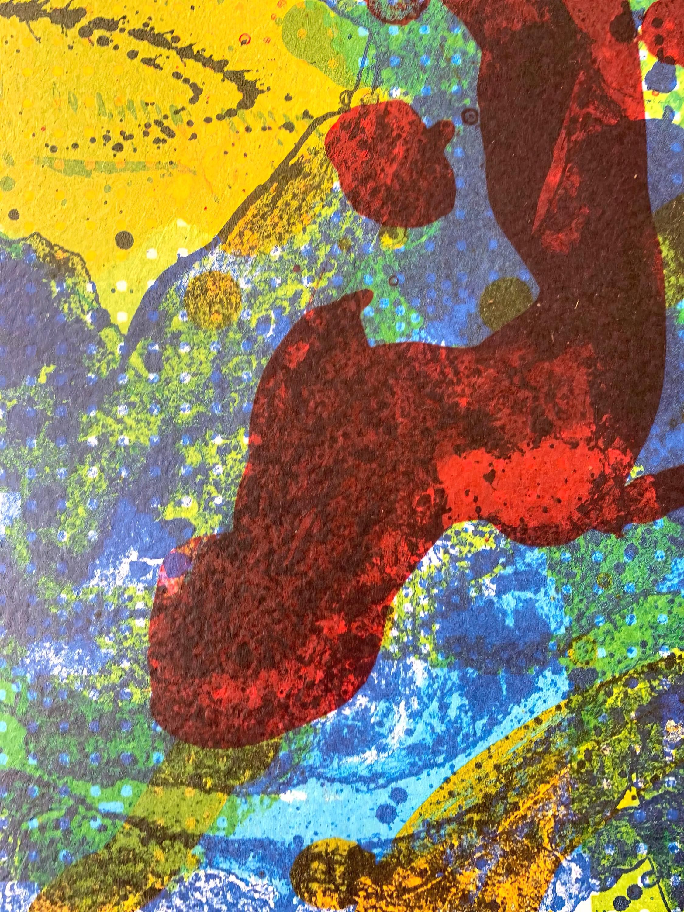 サム・フランシス - 抽象的なオフセット印刷、大きな壁アート 138 x 93