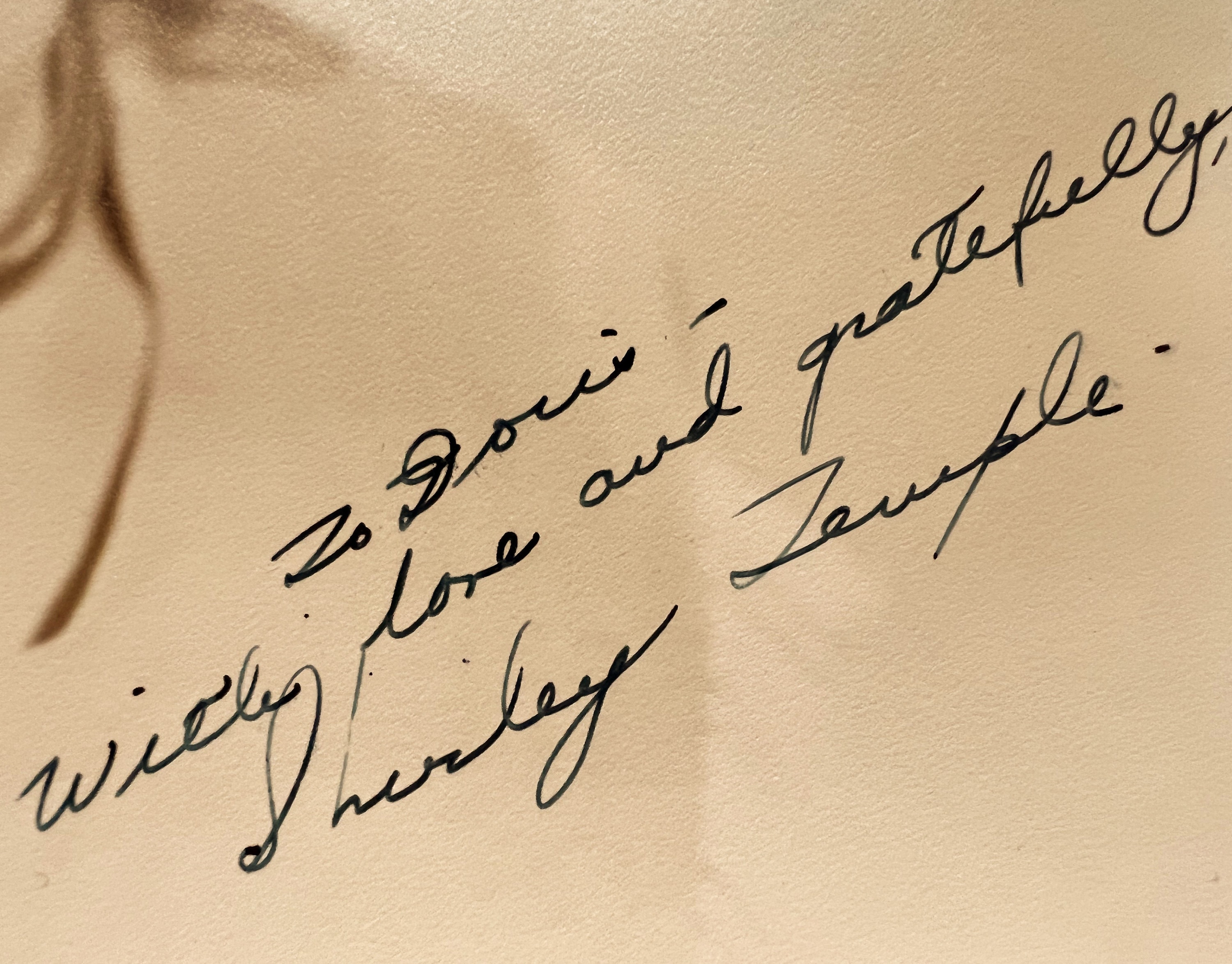 シャーリー テンプル - オリジナル署名入り写真 - 1945 年 - ユニーク