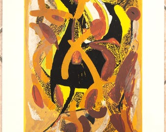 Marino Marini “Breakdown” – Serigrafia originale d’epoca – Arte moderna italiana – Decorazione murale astratta – Stampa contemporanea firmata, Arredamento per la casa.