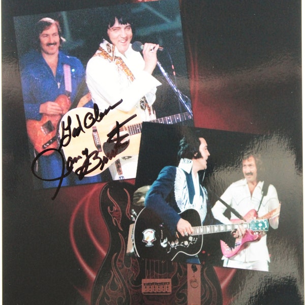 Elvis Presley - James Burton - Signed - foto - 1975"photo 100% Authentic.