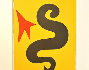 Alexander Calder - Litografia originale d'epoca (1971) Galerie Maeght - Stampa artistica modernista astratta - Decorazione murale di metà secolo, arredamento per la casa