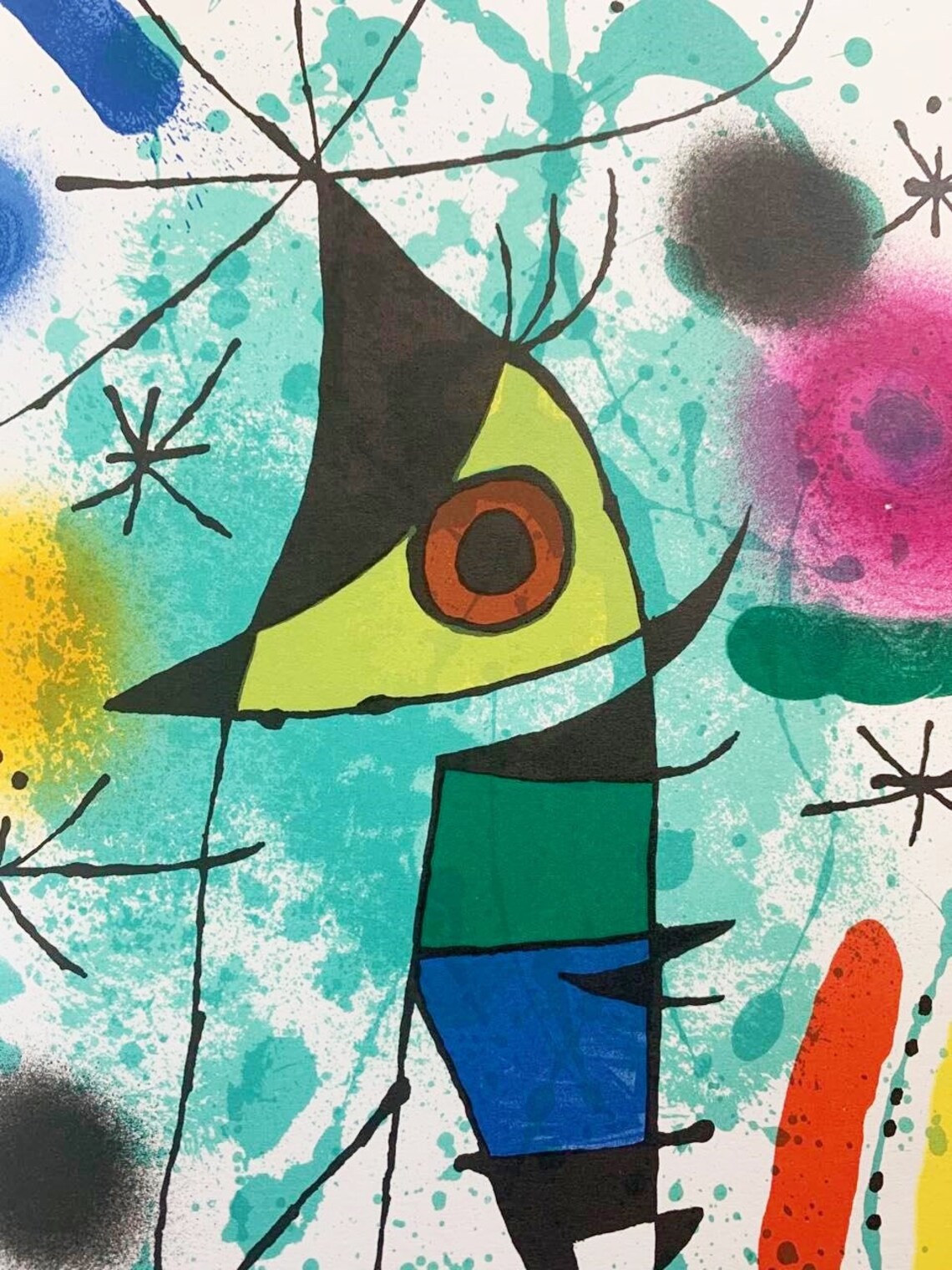 Joan Mirò the Singing Fish Original Lithograph. Very Rare Etsy