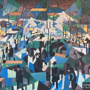Gino Severini Vintage Poster | Il Boulevard 1990s Exhibition Print | Italian Futurist Art | Rare Collectible Wall Decor | Gallery Provenance