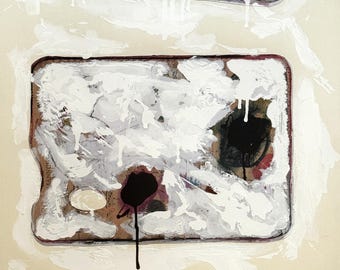 Mario Schifano - palette - Material Screen Printing Abstract Print, Italian Art, 20th Century Wall Decor, Signed Edition, Modern Home Art