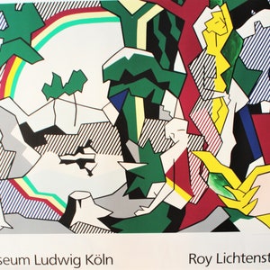 Roy Lichtenstein, (after) - Landscape with figures and rainbow, 100 x 130 cm