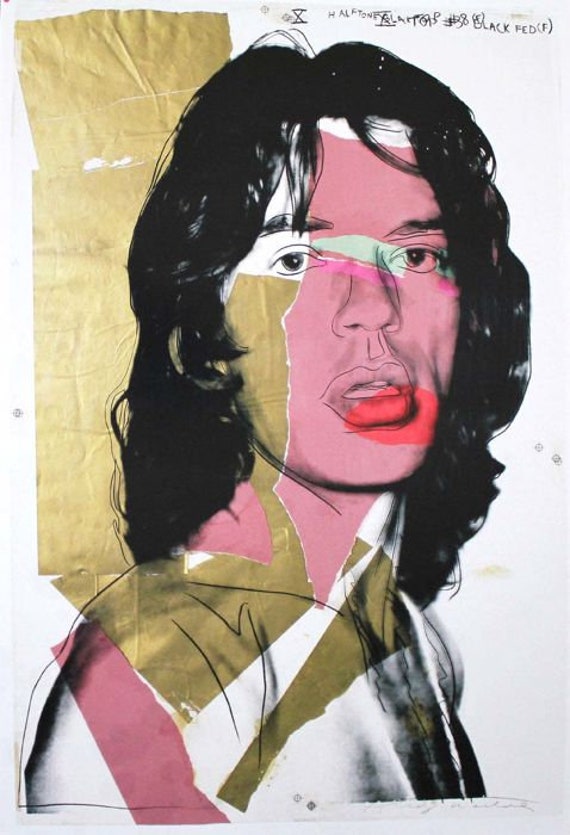 Andy Warhol - Mick Jagger Offset Lithograph (1975, Reprint 2010