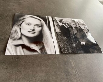 メリル・ストリープ直筆サイン入り超大型写真… プレス エージェンシー - (x2) メリル ストリープ、ハリウッド スター