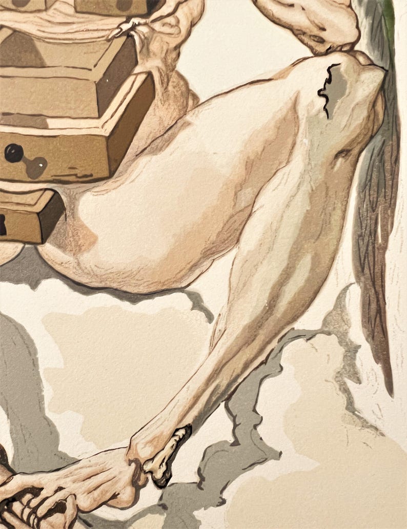 Puede incluir: Ilustraci&oacute;n detallada en tonos apagados que representa una figura humana, con enfoque en el brazo y la pierna. La obra presenta una combinaci&oacute;n de tonos claros y oscuros, con pinceladas visibles. El estilo sugiere una influencia cl&aacute;sica o renacentista.