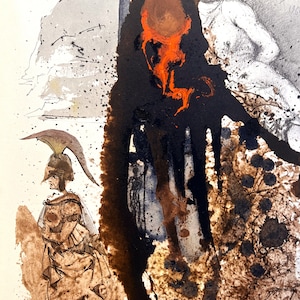 Salvador Dalì -IESUS FLAGELLATUS- Original lithograph 1.499 specimens- Provenance: Biblia Sacra Vulgatæ - 1967.