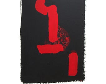 Marino Marini - Inizio di una composizione - Serigrafia originale vintage. Arte contemporanea, decorazione murale, pittori italiani