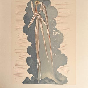 サルバドール・ダリ作、1960年制作、真正品。『神曲』楽園版画「天国の
