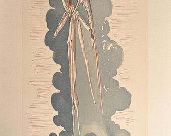 1960年制作のサルバドール・ダリ作「神曲」木版画「天国への階段