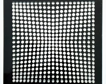 Victor Vasarely Kinetic Op Art Print – 1978 Geometric Optical Artwork – Vintage Screenprint Wall Decor – Modern Collectible Design.