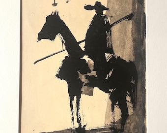 1961年 パブロ・ピカソ ムルロー リトグラフ「馬に乗った闘牛士」プロ