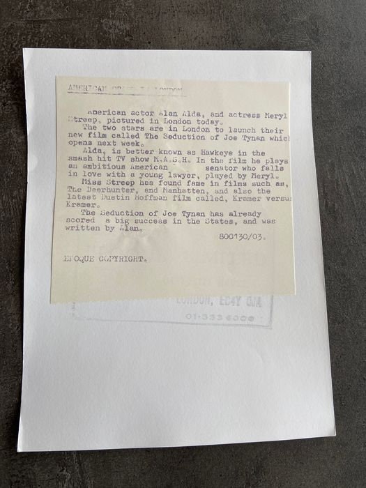 プレス エージェンシー - (x2) メリル ストリープ、ハリウッド スター