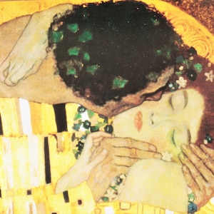 Gustav Klimt The Kiss Poster – Rare Vintage Art Print 33x96 cm – Iconic Symbolist Wall Art – Austrian Artist Home Decor – Klimt Gift Idea