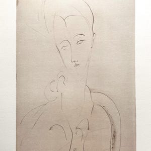 Modigliani limited edition art print, Italian modernist wall decor, fine art lithograph, collectible artwork, vintage home gallery gift.