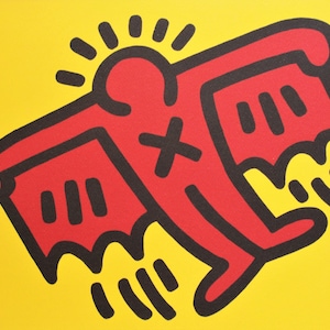 Keith Haring – Untitled Lithograph – Signed Limited Edition Print, 1980s Pop Art Icon, Modern Wall Decor, Contemporary Collectible Artwork.