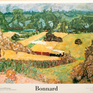 Pierre Bonnard poster- Rare vintage print - Impressionists and avant-gardes&quot; at the Papali Stables of the Quirinale 1999, Rome