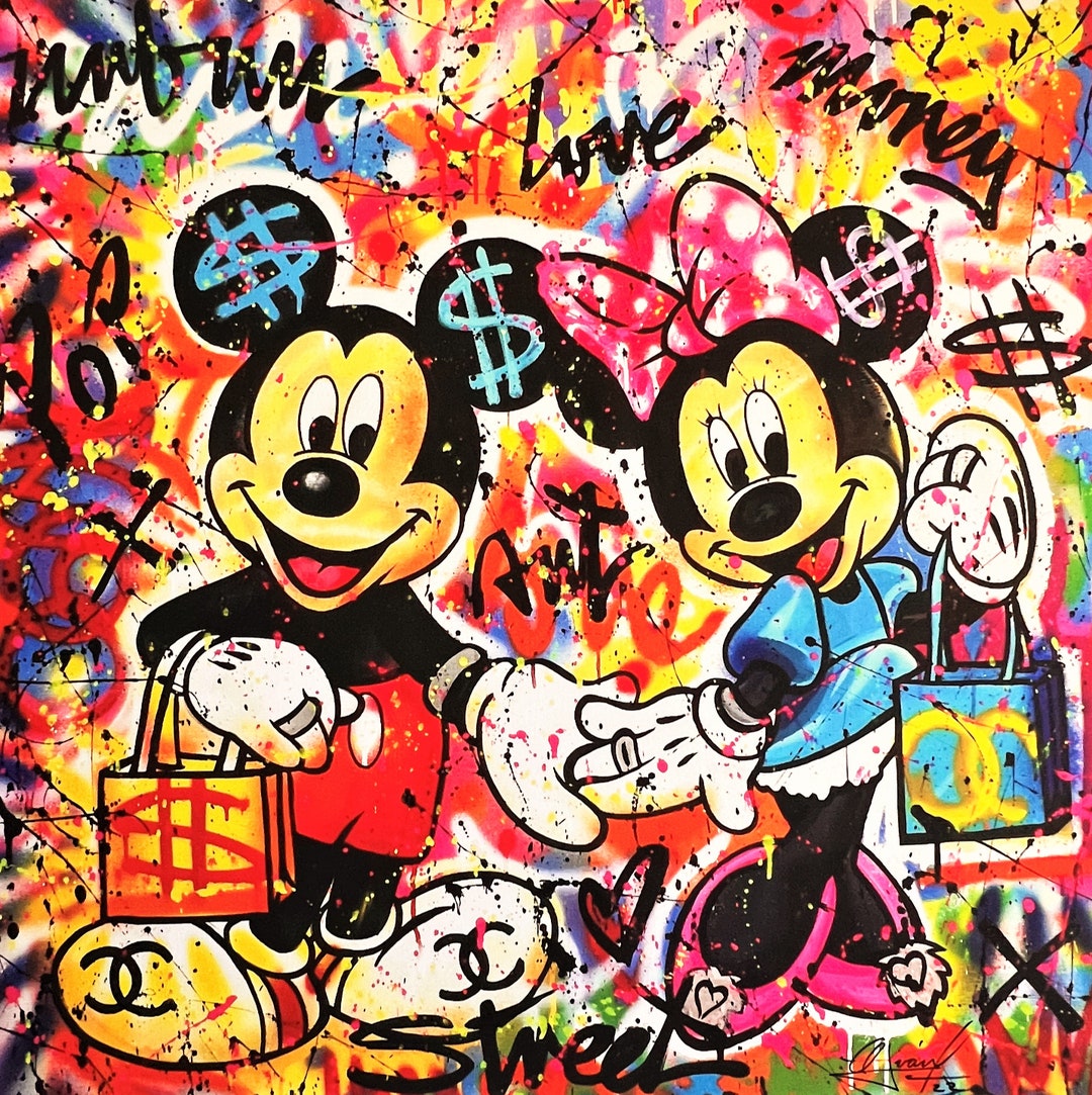 Mickey & Minnie Pop Art by Alberto Ricardo – Signed Giclée on