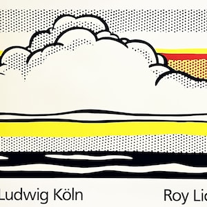 Roy Lichtenstein “Cloud and Sea” – Vintage Pop Art Serigraph 1989 – Colorful Modern Wall Print – Collectible Museum Poster Decor