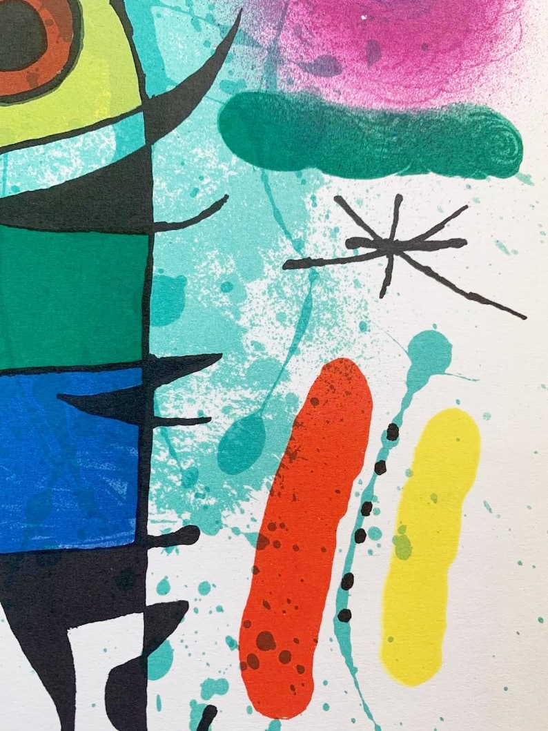Joan Mirò the Singing Fish Original Lithograph. Very Rare 1972 Etsy