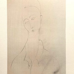 Modigliani limited edition art print, Italian modernist wall decor, fine art lithograph, collectible artwork, vintage home gallery gift.