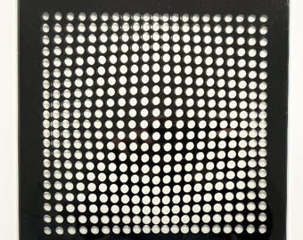 Victor Vasarely - Op Art Kinetic Serigraph - Vintage Optical Artwork on Board & Transparent Film - Geometric Art, Signed Print, home decor.