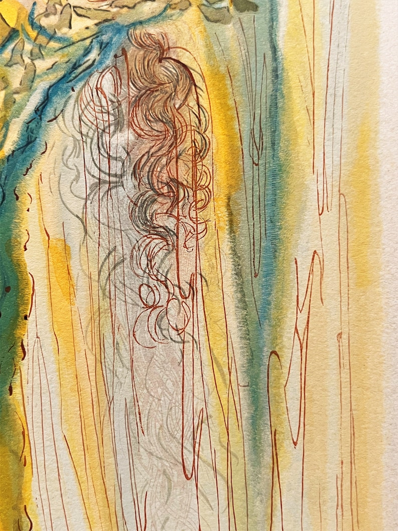 May include: Abstract watercolor painting with a yellow, green, and brown color scheme. The painting features a series of vertical lines and swirls, creating a sense of movement and depth.